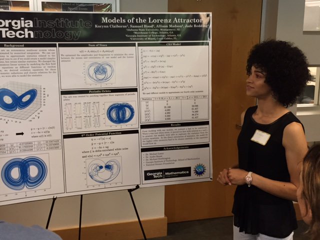  a student presenting math research at Georgia Tech